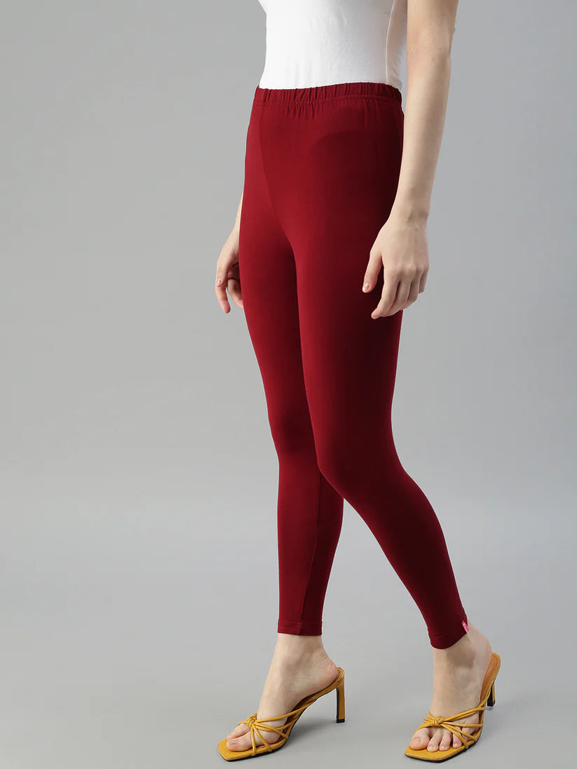 Ankle Leggings-Frenchwine