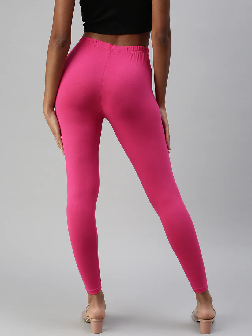 Ankle Leggings-Rani Pink