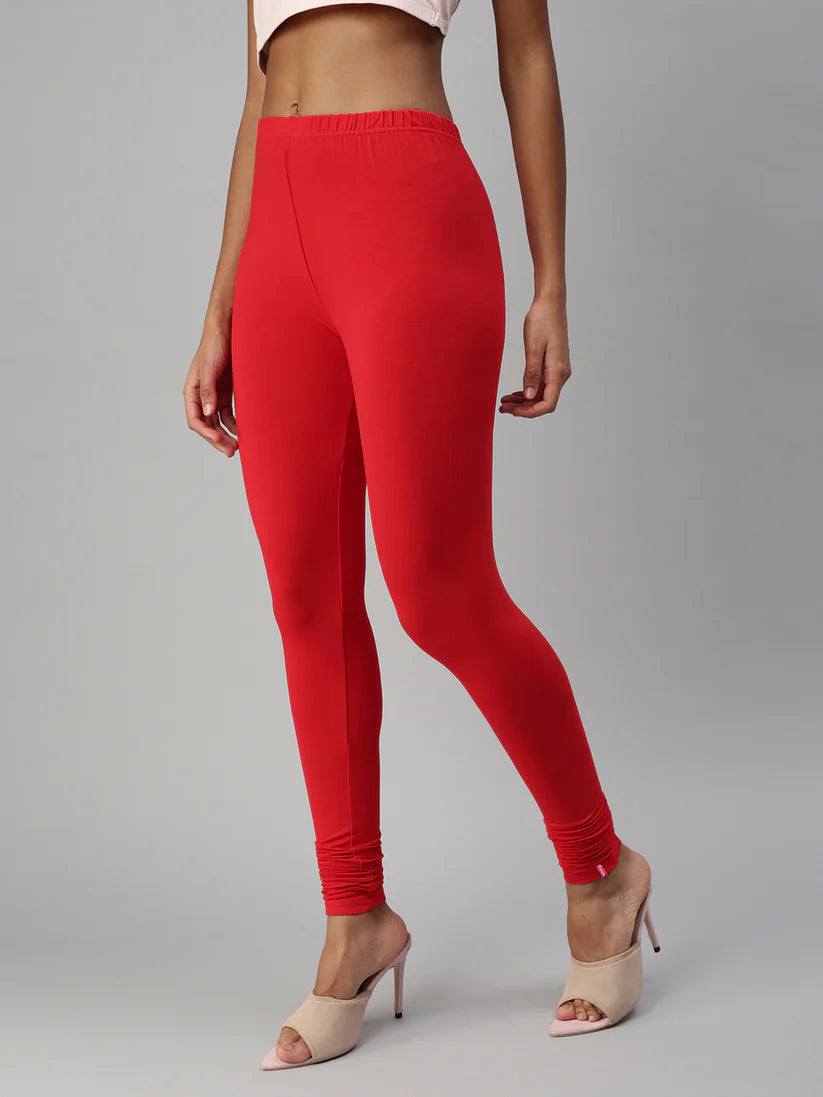 Churidar Leggings-Red